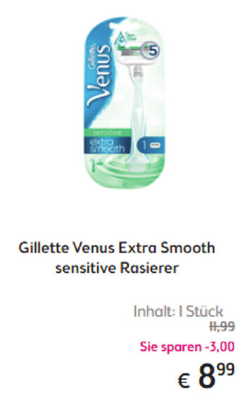 Bipa Gillette Venus Extra Smooth Sensitive Rasierer Angebot