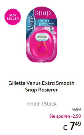 Bipa Gillette Venus Extra Smooth Snap Rasierer Angebot