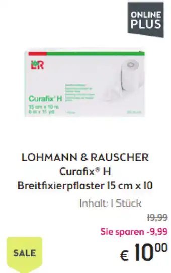 Bipa Lohmann & Rauscher Curafix H Breitfixierpflaster 15cm*10m Angebot