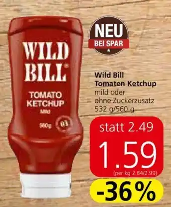 Interspar Wild Bill Tomaten Ketchup 532/560g Angebot