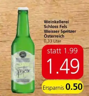 Interspar Weinkellerei Schloss Fels Weisser Spritzer Osterreich 330ml Angebot