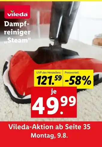 Lidl Vileda Dampfreiniger Steam Angebot