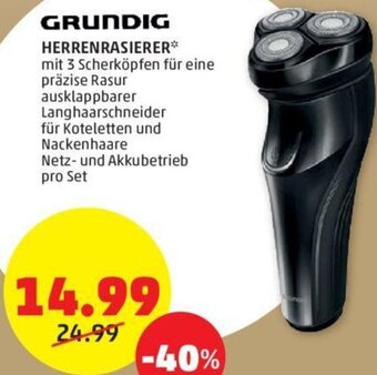 PENNY Grundig Herrenrasierer Angebot