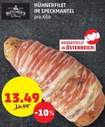 PENNY Hühnerfilet Im Speckmantel pro kilo Angebot