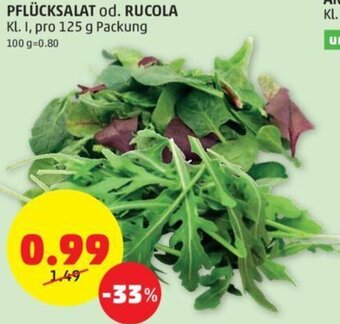 PENNY Pflücksalat od. Rucola 125g Angebot