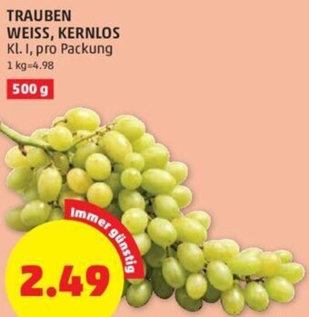 PENNY Trauben Weiss, Kernlos 500g Angebot