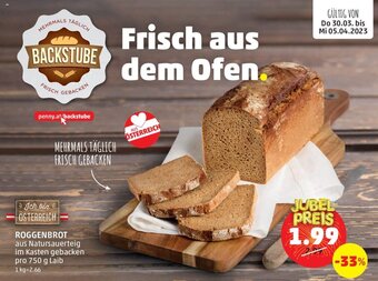 PENNY Roggenbrot 750 g Angebot