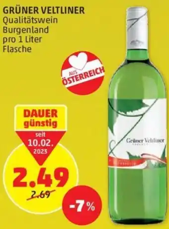 PENNY Grüner Veltliner 1 Liter Angebot