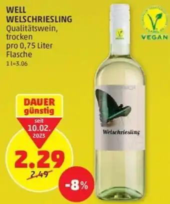 PENNY Well Welschriesling 0,75 Liter Angebot