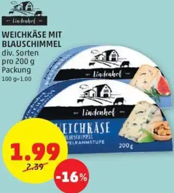 PENNY Weichkäse mit Blauschimmel 200g Angebot