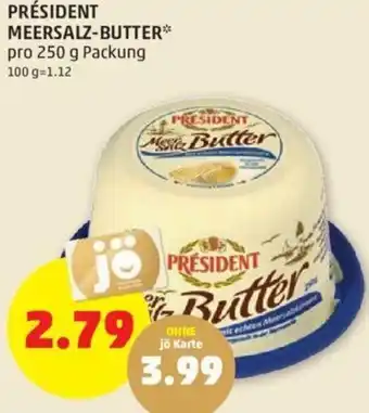 PENNY Président Meersalz-Butter 250g Angebot
