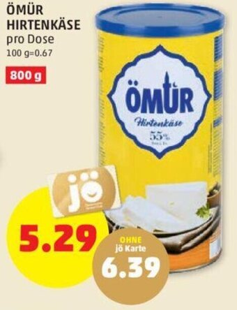 PENNY Ömür Hirtenkäse 800g Angebot