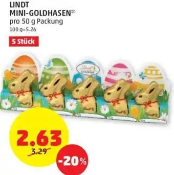 PENNY Lindt Mini-Goldhasen 50g Angebot