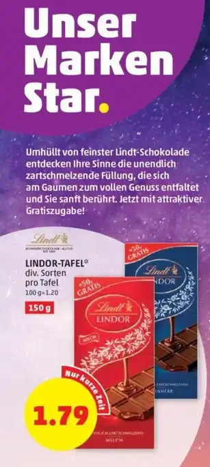PENNY Lindor-Tafel 150 g Angebot
