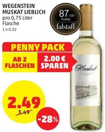 PENNY Wegenstein Muskat Lieblich 0,75 Liter Angebot