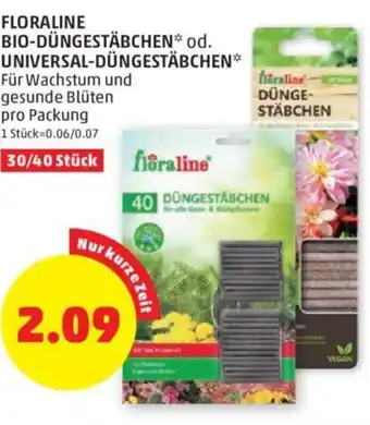 PENNY Floraline Bio-Düngestäbchen od. Universal-Düngestäbchen 30/40 stk. Angebot