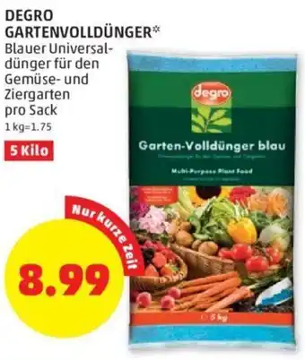 PENNY Degro Gartenvolldünger 5 kilo Angebot