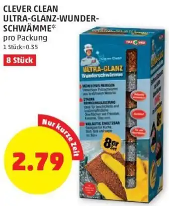 PENNY clever Clean Ultra-Glanz-Wunder-Schwämme 8 Stk. Angebot