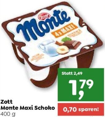 ADEG Zott Monte Maxi Schoko 400g Angebot