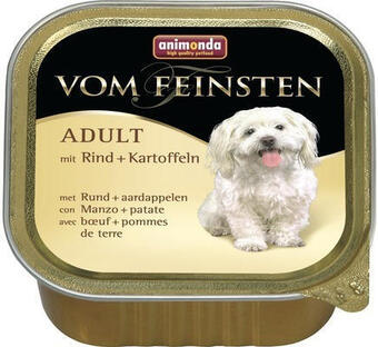 Hornbach Hundefutter nass animonda vom feinsten adult mit rind und kartoffeln 150 g Angebot