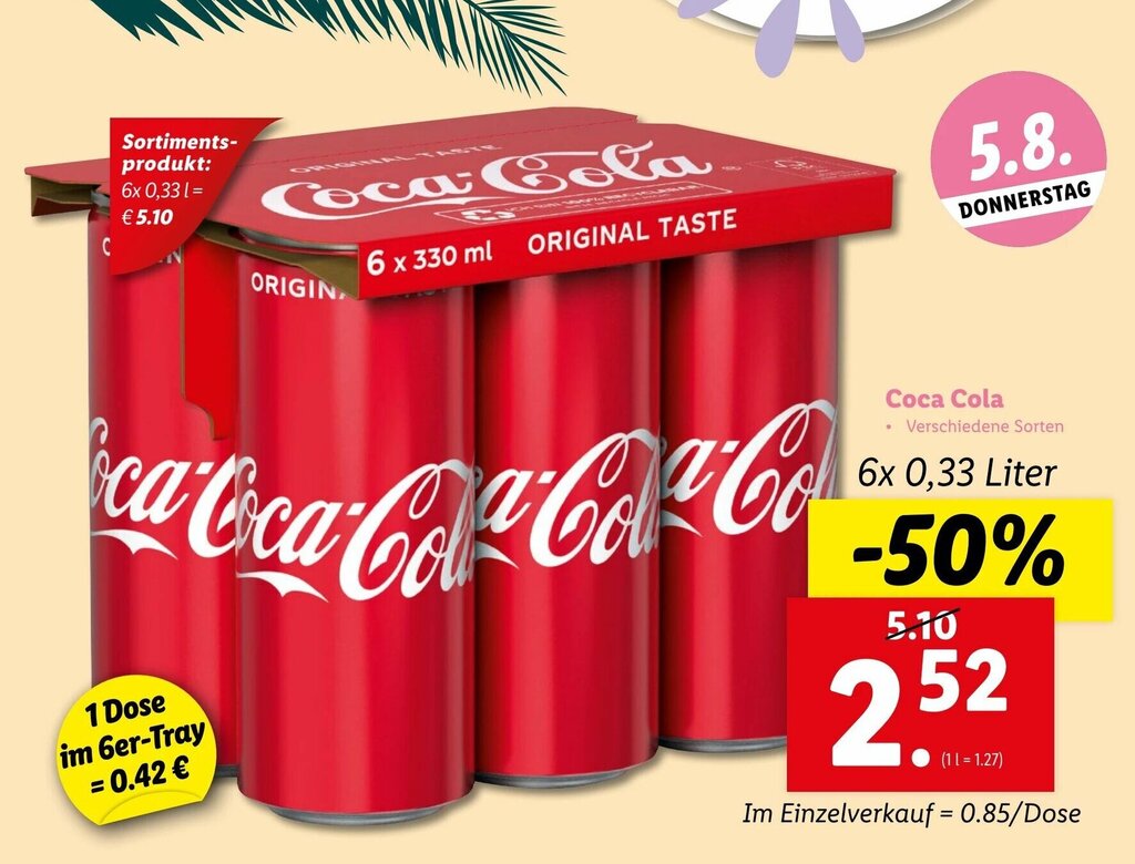 CocaCola 6*330 ml Angebot bei Lidl