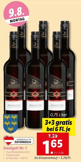 Lidl Zweigelt Nr.1 750 ml Angebot