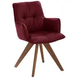 XXXLutz Armlehnstuhl in holz, leder bordeaux Angebot