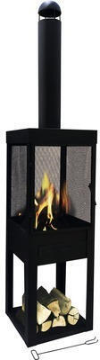 Hornbach Feuerschale ember 44 x 47 x 200 cm schwarz inkl. schürhaken Angebot