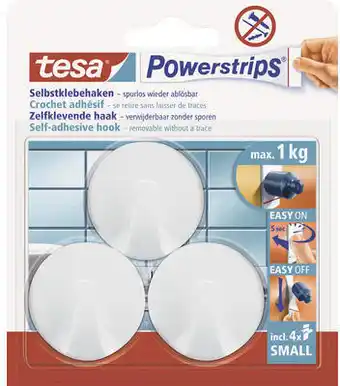 Hornbach Mini-haken tesa powerstrips rund weiß matt Angebot