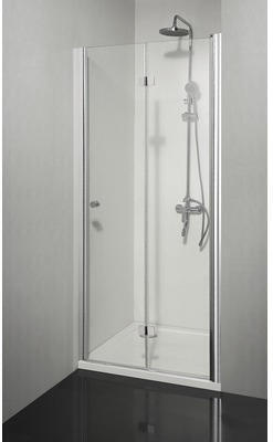 Hornbach Drehfalttür für nische und seitenwand sanotechnik smartflex d1291fr 900x1950 mm anschlag rechts echtglas klar hell chromoptik Angebot