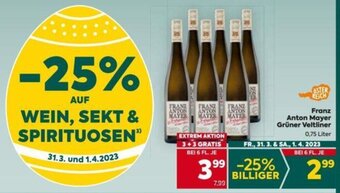 Billa Franz Anton Mayer Grüner Veltliner 0,75 liter Angebot
