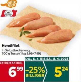 Billa Hendlfilet 700 g Angebot