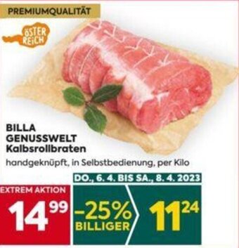 Billa Billa Genusswelt Kalbsrollbraten Angebot