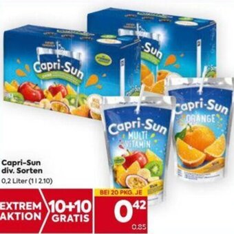 Billa Capri-Sun div. Sorten 0,2 Liter Angebot