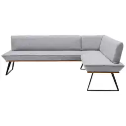XXXLutz Eckbank 223/183 cm in schwarz, eichefarben, hellgrau Angebot