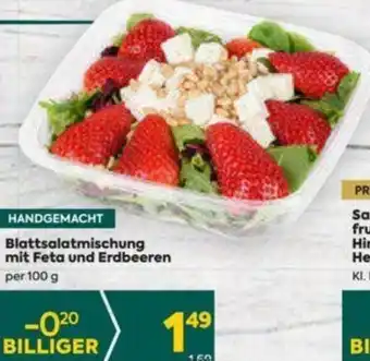 Billa Blattsalatmischung mit Feta und Erdbeeren 100g Angebot