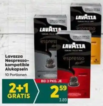 Billa Lavazza Nespresso-kompatible Alukapseln 10 Portionen Angebot
