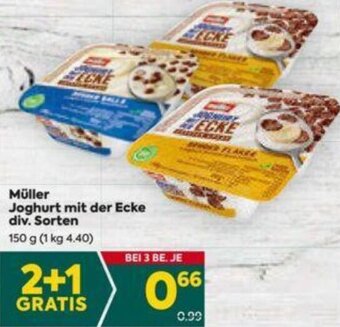 Billa Müller Joghurt mit der Ecke div. Sorten 150g Angebot