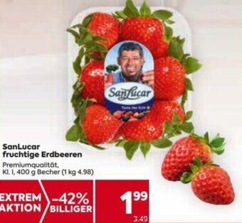 Billa SanLucar Fruchtige Erdbeeren 400g Angebot