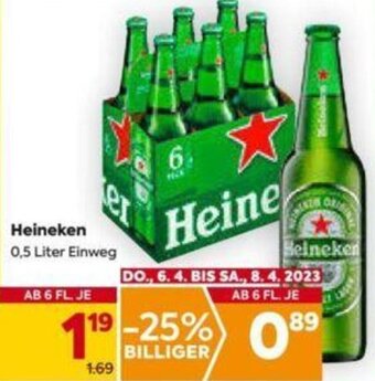 Billa Heineken 0,5 Liter Angebot