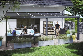 Hornbach Terrassenüberdachung skan holz garda 648x357 cm anthrazit Angebot