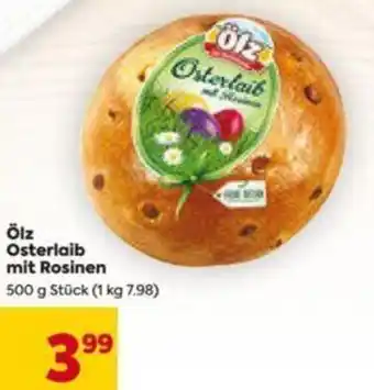 Billa Ölz Osterlaib mit Rosinen 500g Angebot