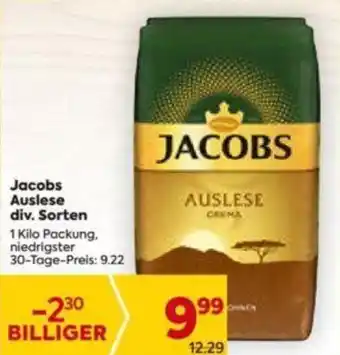 Billa Jacobs auslee div. Sorten 1 kilo Angebot