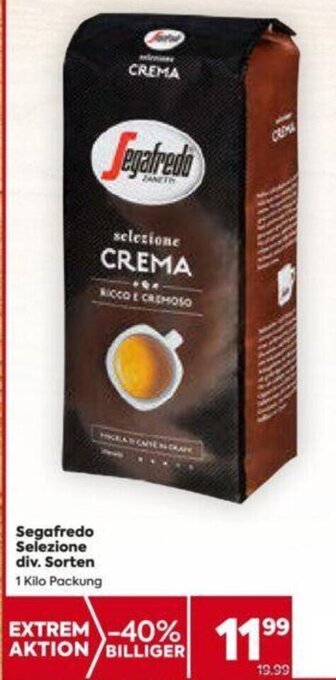 Billa Segafredo Selezione div. Sorten 1 kilo Angebot