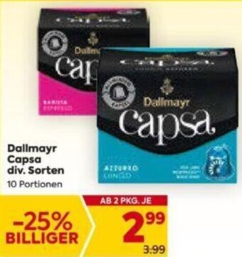 Billa Dallmayr Capsa div. Sorten Angebot