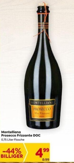Billa Montelliana Prosecco Frizzante DOC 0,75 Liter Angebot