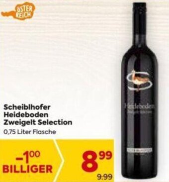Billa Scheiblhofer Heideboden Zweigelt Selection 0,75 Liter Angebot