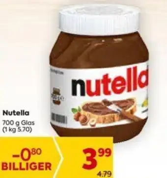 Billa Nutella 700 g Angebot