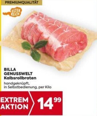 Billa Billa Genusswelt Kalbsrollbraten per kilo Angebot