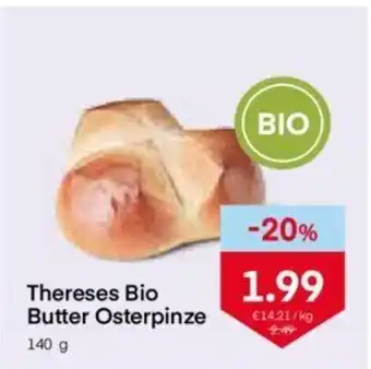 MPreis Thereses Bio Butter Osterpinze Butter Osterpinze 140 g Angebot